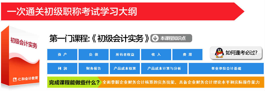 苏州会计初级职称考试课程会计初级实务
