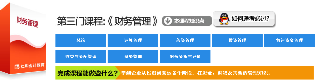 苏州中级考试培训财务管理
